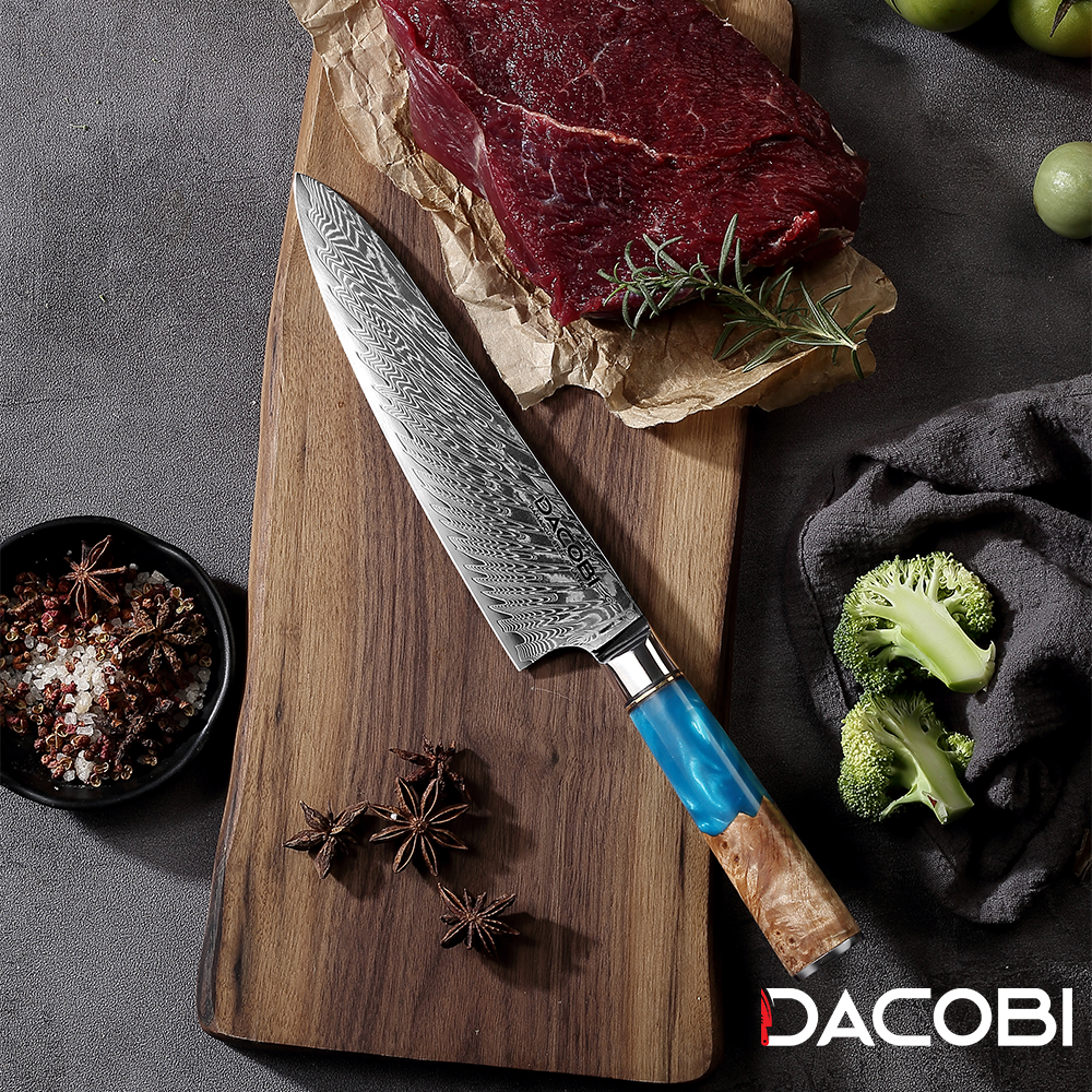 Szakmai szakácskés, damaszkuszi acél C1, 20 cm - DACOBI.hu