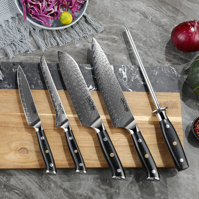 Obszidián kollekció, Professzionális kések, 67 rétegű damaszkuszi acél