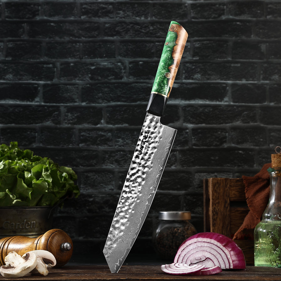 Professzionális Kiritsuke kés, 21cm, damaszkuszi acél C48 - DACOBI.hu
