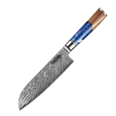 Professzionális santoku kés, damaszkuszi acél C3, 17.7 cm - DACOBI.hu
