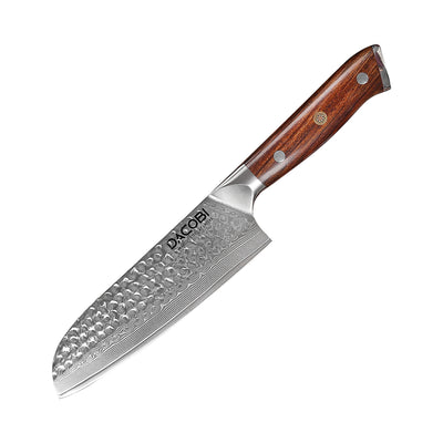 Professzionális Santoku kés, 18cm, damaszkuszi acél C39 - DACOBI.hu