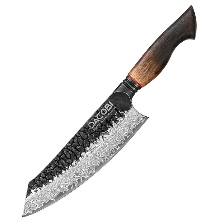 Professzionális Santoku kés, 19 cm, damaszkuszi acél C62