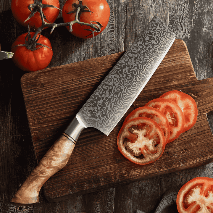 Professzionális Nakiri kés, 18 cm, damaszkuszi acél C64