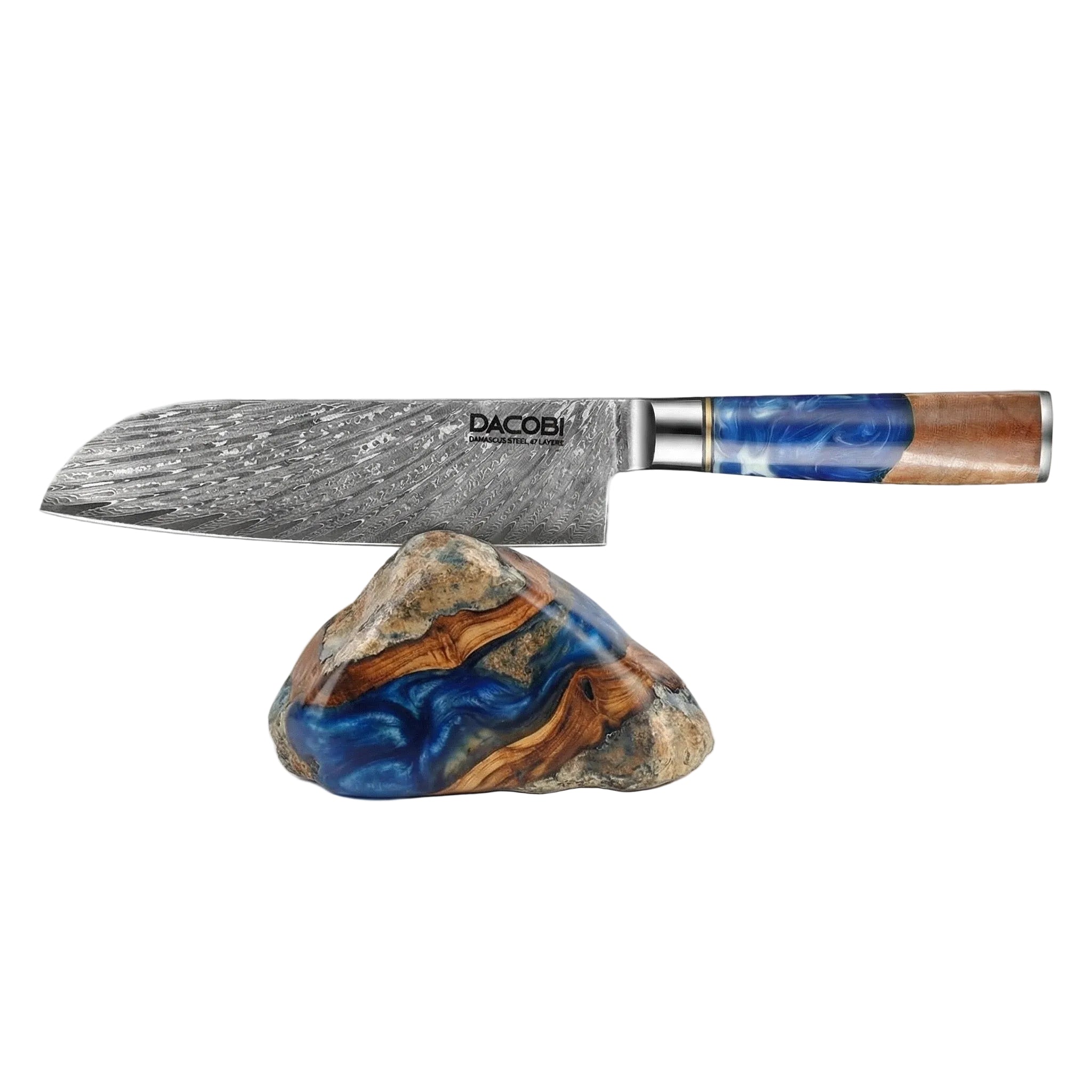 Professzionális santoku kés, damaszkuszi acél C3, 17.7 cm