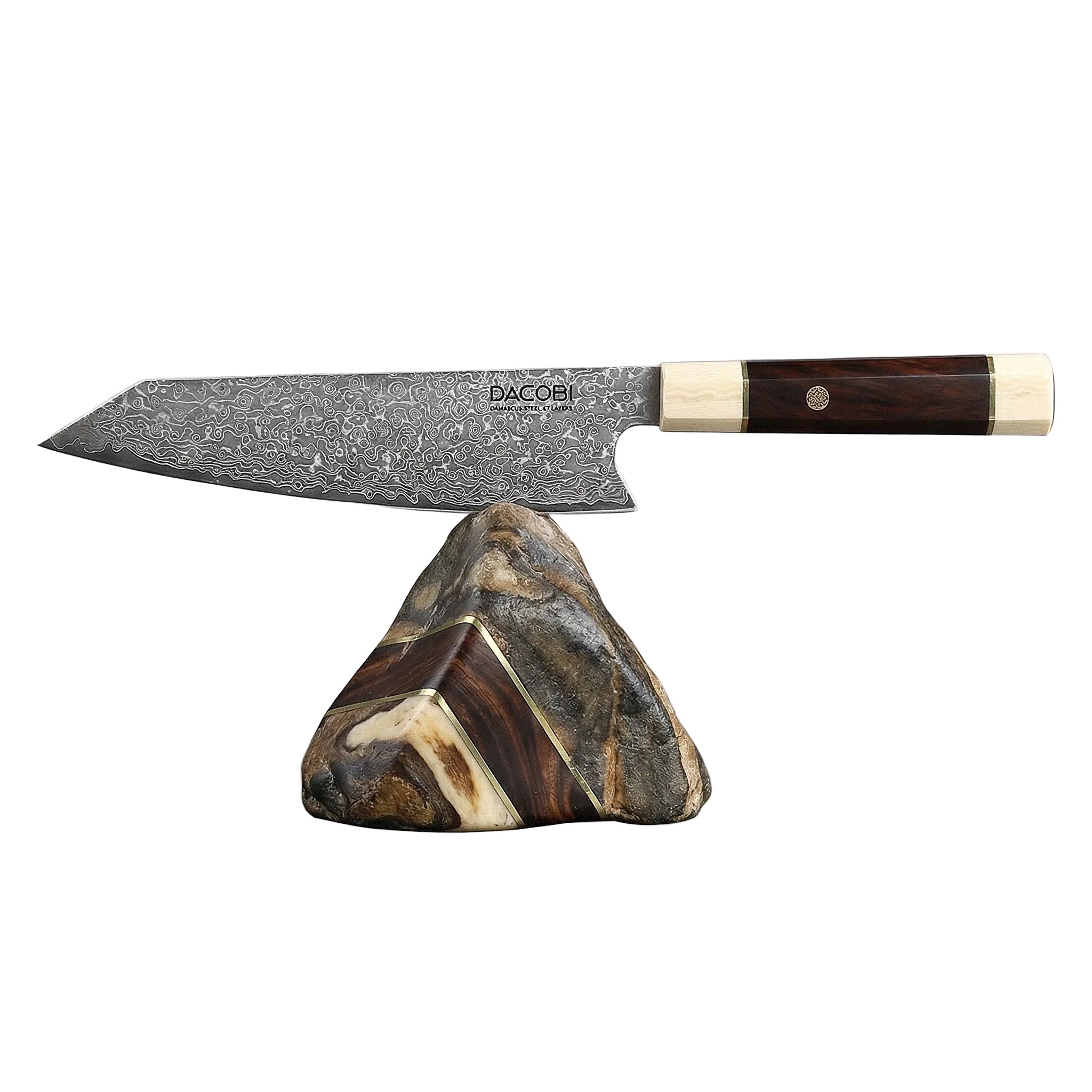 Professzionális Kiritsuke kés, damaszkuszi acél C13, 20.5 cm