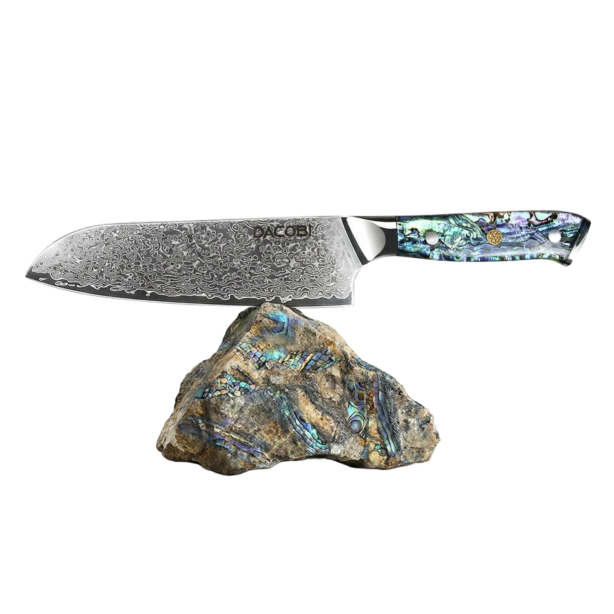 Professzionális Santoku kés, 18cm, damaszkuszi acél C23