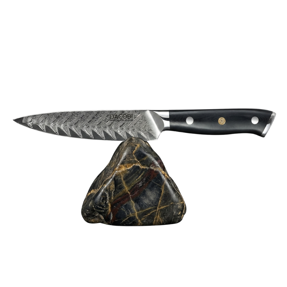 Konhyai kés, 13cm, damaszkuszi acél C27