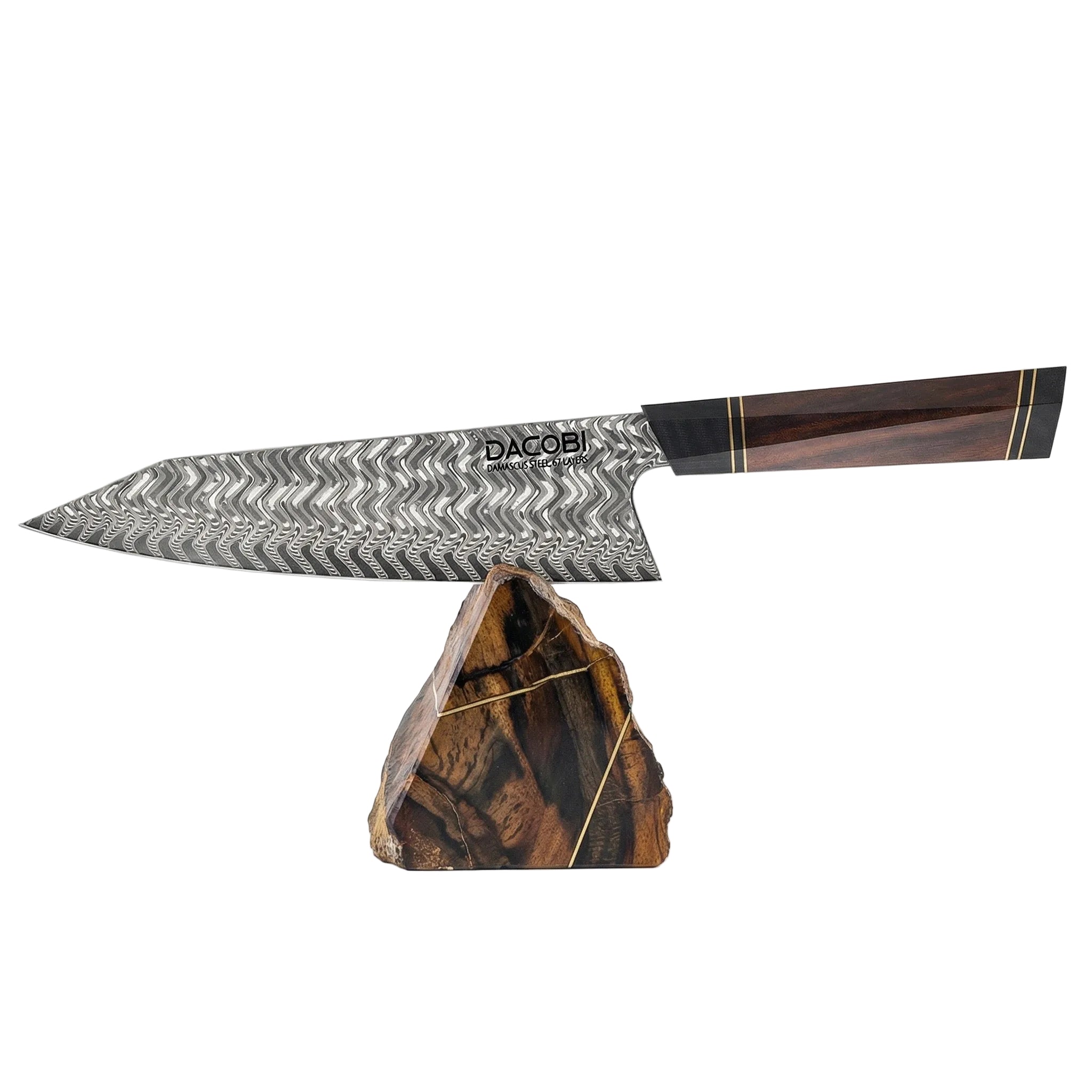 Professzionális Kiritsuke kés, 21.5 cm, damaszkuszi acél C54