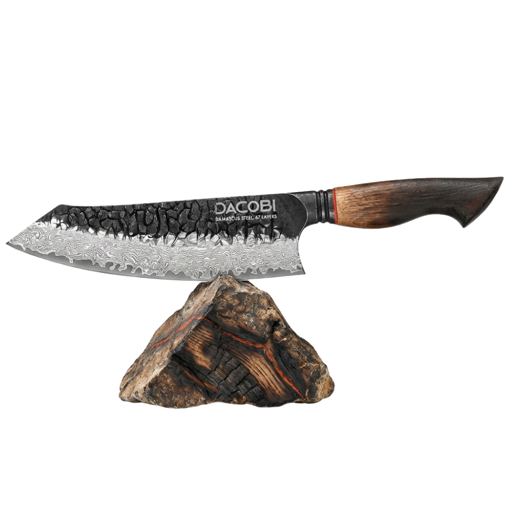 Professzionális Santoku kés, 19 cm, damaszkuszi acél C62