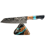 Professzionális Kiritsuke kés, 20.6 cm, damaszkuszi acél C68