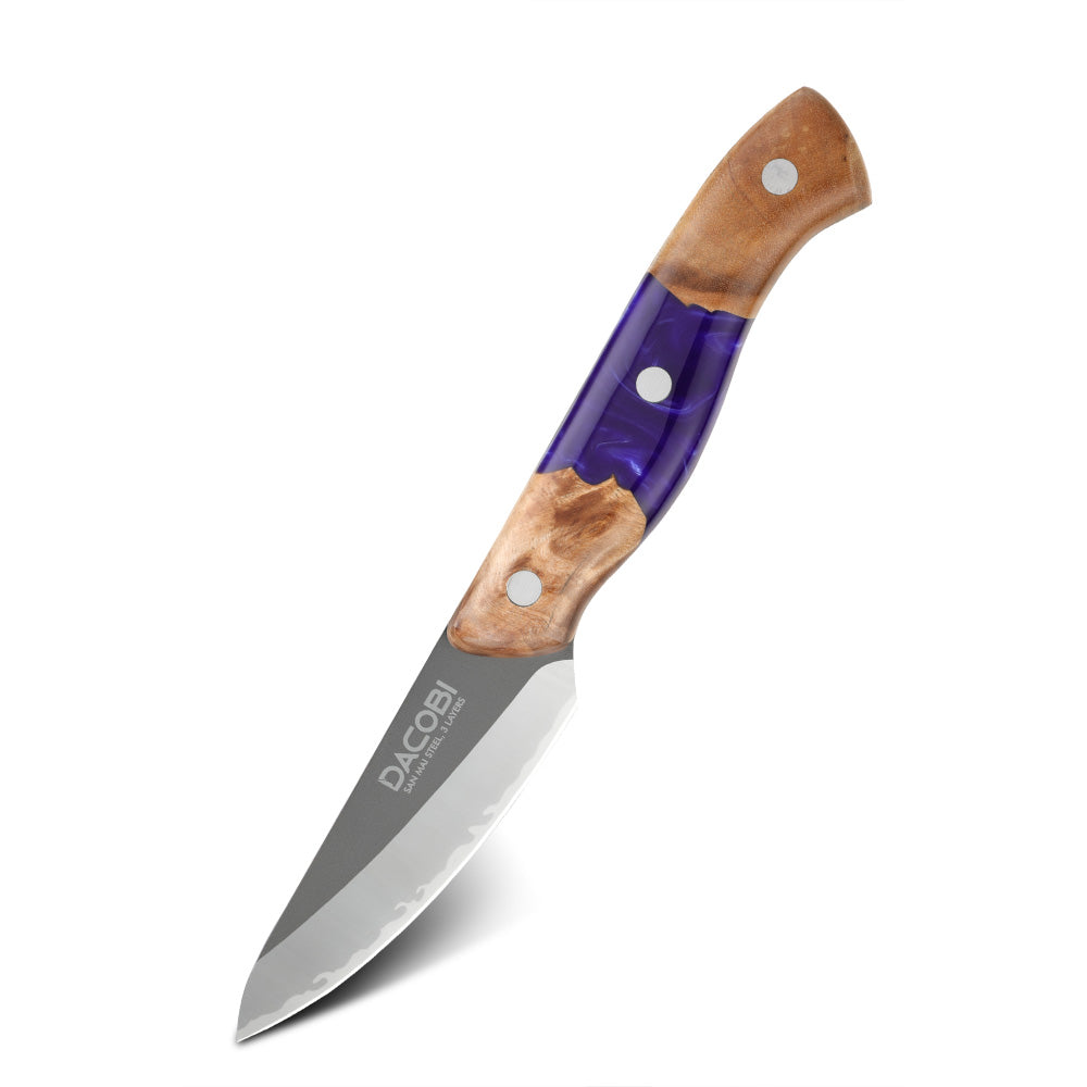 Professzionális hámozókés, 9cm, San Mai acél C58