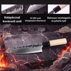 Infografika a Honesuki kés jellemzőiről