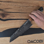 Professzionális Kiritsuke kés, 20.6 cm, damaszkuszi acél C68