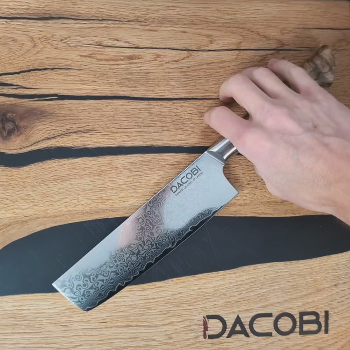 Professzionális Nakiri kés, 18 cm, damaszkuszi acél C64