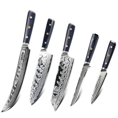 Professzionális kések, damaszkuszi acél, D2