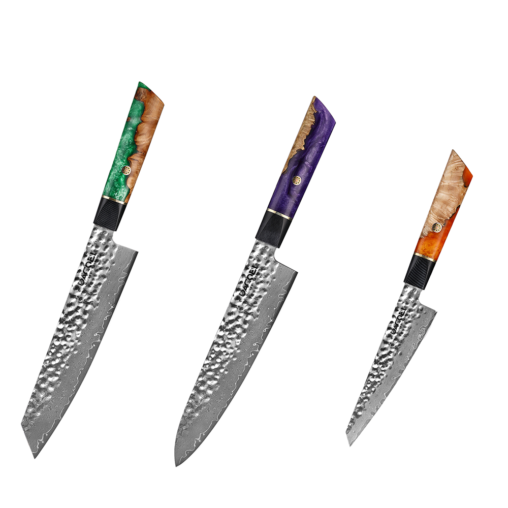 Professzionális kések, damaszkuszi acél, D4