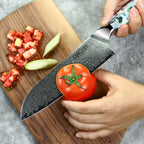 Professzionális Santoku kés, 18cm, damaszkuszi acél C23 - DACOBI.hu