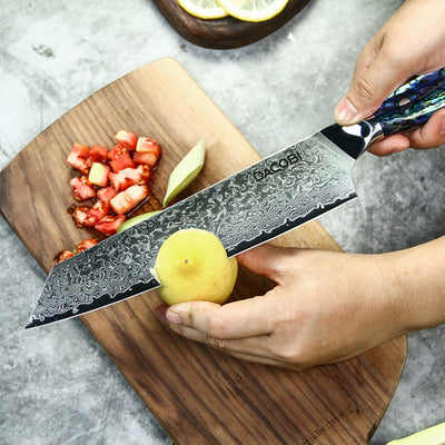 Professzionális Kiritsuke kés, 21cm, damaszkuszi acél C24 - DACOBI.hu