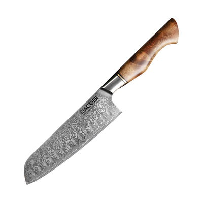 Professzionális Santoku kés, 18cm, damaszkuszi acél C33 - DACOBI.hu