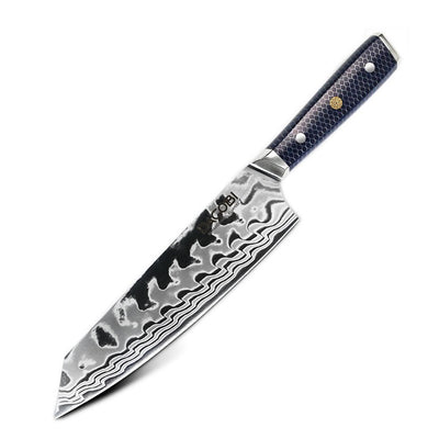 Professzionális Kiritsuke kés, 21cm, damaszkuszi acél C14 - DACOBI.hu